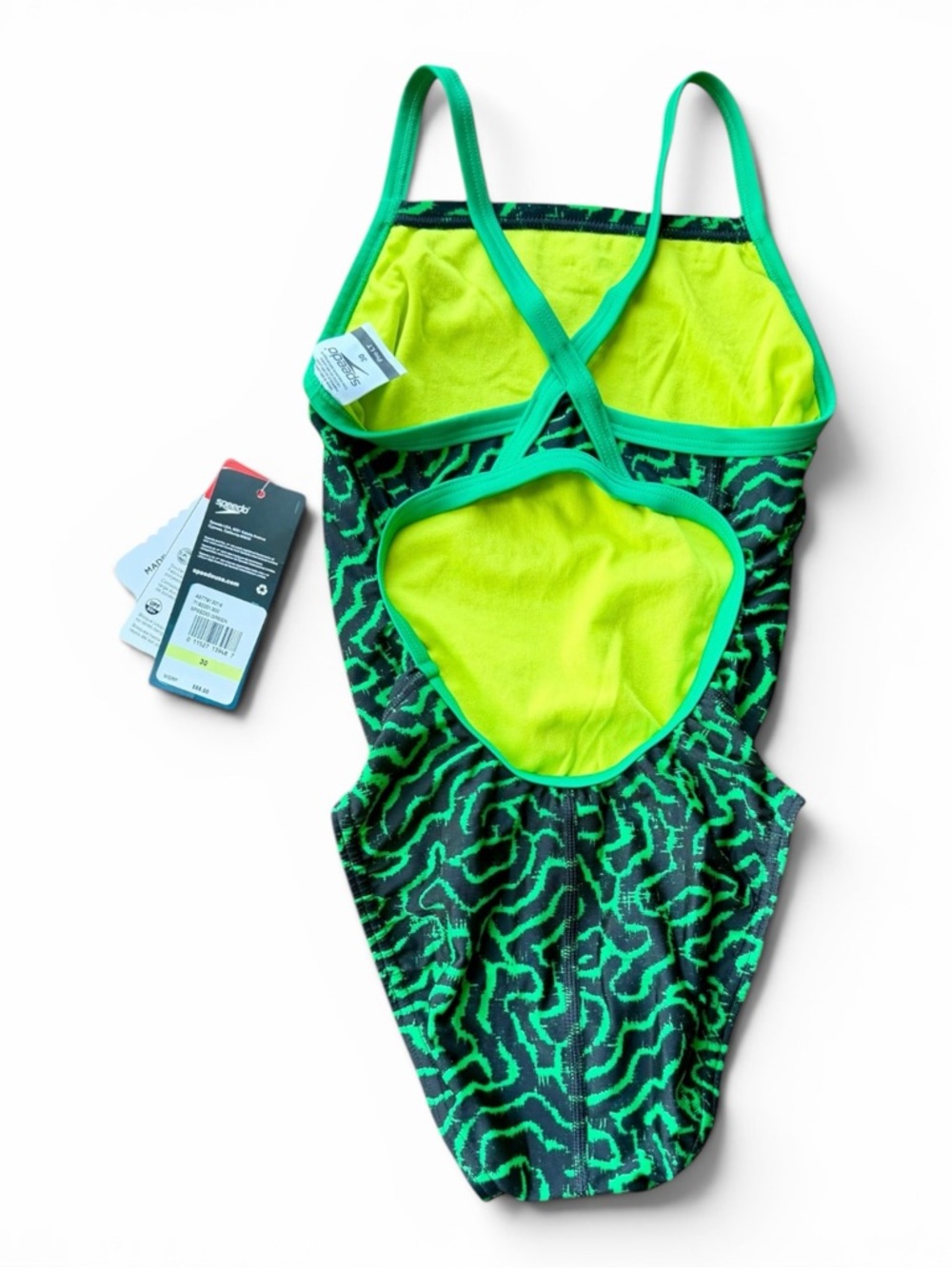 Speedo Race Maze Flyback One Piece Swimsuit Size 30 /Small - Picture 5 of 6
